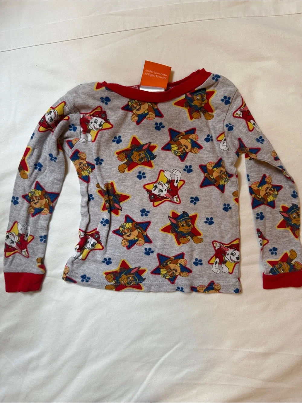 Nickelodeon Red-Trimmed Toddler Top with Colorful Paw Patrol Print 3T